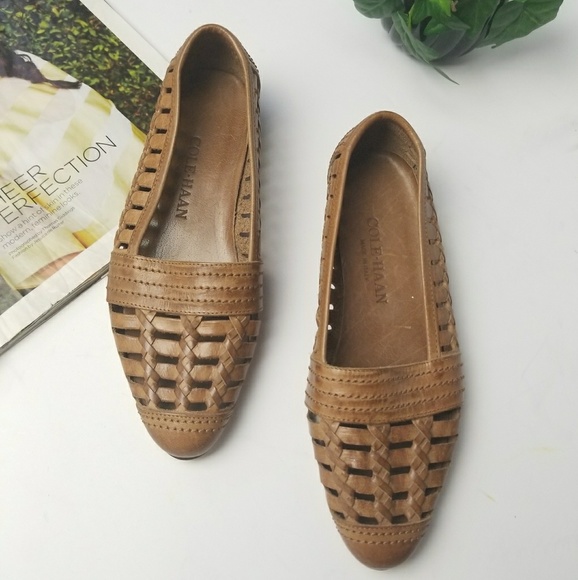 Cole Haan Handmade Leather Cut Woven Flats - Picture 3 of 6